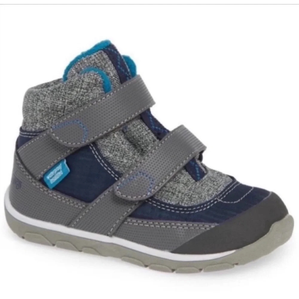 See Kai Run Atlas II Winter Waterproof Insulated Boots Navy Baby Boy Snow Shoes